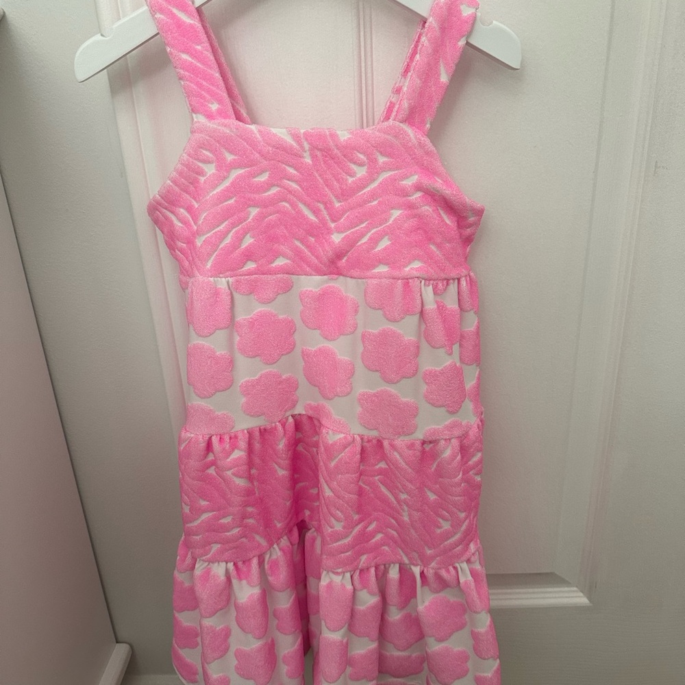 Deux par Deux Pink and White Kids Casual Dress size 5